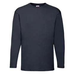Fruit of the Loom Unisex Adult Valueweight Plain Long-Sleeved T-Shirt - S, Deep Navy
