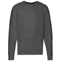 Fruit of the Loom Unisex Adult Lightweight Raglan Sweatshirt - S, Light Graphite