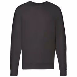 Fruit of the Loom Unisex Adult Lightweight Raglan Sweatshirt - S, Black