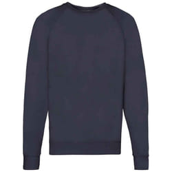 Fruit of the Loom Unisex Adult Lightweight Raglan Sweatshirt - S, Deep Navy
