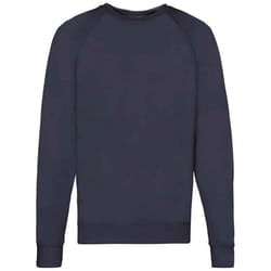 Fruit of the Loom Unisex Adult Lightweight Raglan Sweatshirt - M, Deep Navy