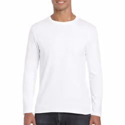 Gildan Unisex Adult Long-Sleeved T-Shirt - S, White