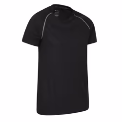 Mountain Warehouse Mens Endurance Breathable T-Shirt - XXS, Black