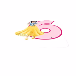 Disney Princess Snow White 6th Birthday Candle