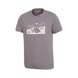 Mountain Warehouse Mens Camping Sketch Organic T-Shirt - L, Grey