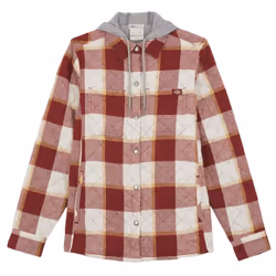 Dickies Womens/Ladies Flannel Shirt Jacket - M, Fired Brick