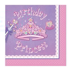 Unique Party Princess Birthday Disposable Napkins (Pack of 16)