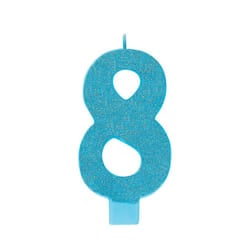 Amscan Glitter 8th Birthday Candle