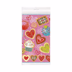 Unique Party Plastic Sweet Valentine Tablecloth