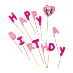 Disney Minnie Mouse Happy Birthday Candle (Pack of 14)