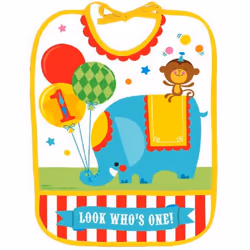 Fisher Price Circus Animal 1st Birthday Bib