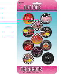 Amscan I Love Rock And Roll Classic 50s Party Badge (Pack of 10)