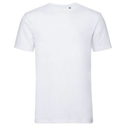 Russell Mens Authentic Organic T-Shirt - XS, White