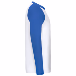 Fruit of the Loom Unisex Adult Contrast Long-Sleeved Baseball T-Shirt - S, White/Royal Blue