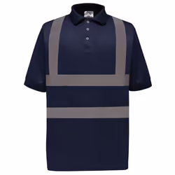 Yoko Unisex Adult Hi-Vis Short-Sleeved Polo Shirt - L, Navy
