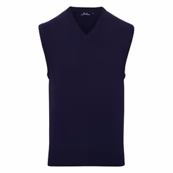 Premier Mens Knitted Sleeveless Sweater Vest - S, Navy