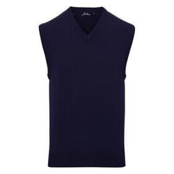 Premier Mens Knitted Sleeveless Sweater Vest - XXL, Navy