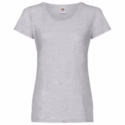 Fruit of the Loom Womens/Ladies Original Heather Lady Fit T-Shirt - 12 UK, Heather Grey