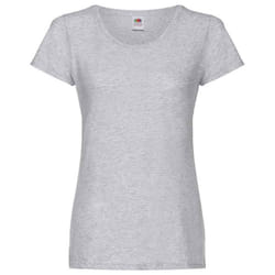 Fruit of the Loom Womens/Ladies Original Heather Lady Fit T-Shirt - 16 UK, Heather Grey