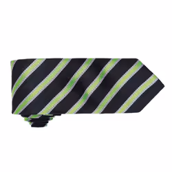 Premier Mens Stripe Waffle Tie - One Size, Black/Lime