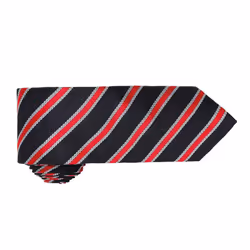 Premier Mens Stripe Waffle Tie - One Size, Black/Red