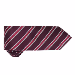 Premier Mens Stripe Waffle Tie - One Size, Burgundy/Aubergine