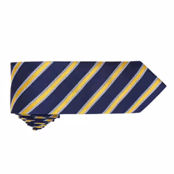 Premier Mens Stripe Waffle Tie - One Size, Navy/Gold