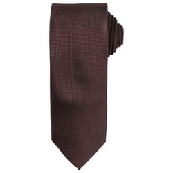 Premier Unisex Adult Micro Waffle Tie - One Size, Brown