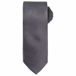 Premier Unisex Adult Micro Waffle Tie - One Size, Dark Grey