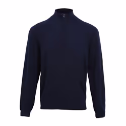 Premier Mens Zip Neck Sweatshirt - L, Navy