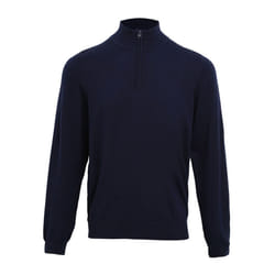 Premier Mens Zip Neck Sweatshirt - L, Navy