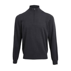 Premier Mens Zip Neck Sweatshirt - XS, Charcoal