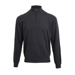 Premier Mens Zip Neck Sweatshirt - 3XL, Charcoal