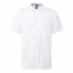 Premier Unisex Adult Recyclight Short-Sleeved Chef Shirt - XL, White