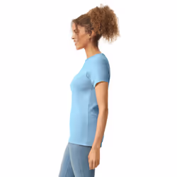 Gildan Womens/Ladies Softstyle Plain Ringspun Cotton Fitted T-Shirt - 16 UK, Light Blue