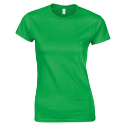 Gildan Womens/Ladies Softstyle Plain Ringspun Cotton Fitted T-Shirt - 14 UK, Irish Green