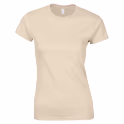 Gildan Womens/Ladies Softstyle Plain Ringspun Cotton Fitted T-Shirt - 8 UK, Sand