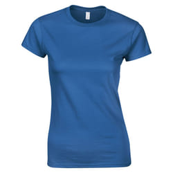 Gildan Womens/Ladies Softstyle Plain Ringspun Cotton Fitted T-Shirt - 16 UK, Royal Blue