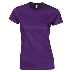 Gildan Womens/Ladies Softstyle Plain Ringspun Cotton Fitted T-Shirt - 14 UK, Purple