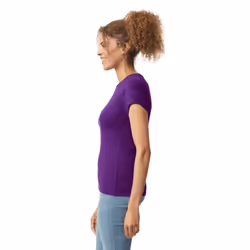 Gildan Womens/Ladies Softstyle Plain Ringspun Cotton Fitted T-Shirt - 8 UK, Purple