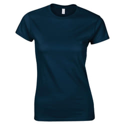 Gildan Womens/Ladies Softstyle Plain Ringspun Cotton Fitted T-Shirt - 14 UK, Navy