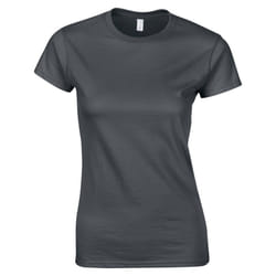 Gildan Womens/Ladies Softstyle Plain Ringspun Cotton Fitted T-Shirt - 16 UK, Charcoal
