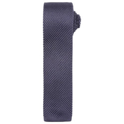 Premier Unisex Adult Slim Knitted Tie - One Size, Steel