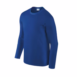 Gildan Unisex Adult Softstyle Plain Long-Sleeved T-Shirt - XL, Royal Blue