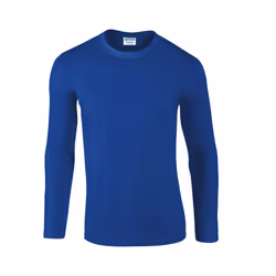 Gildan Unisex Adult Softstyle Plain Long-Sleeved T-Shirt - S, Royal Blue