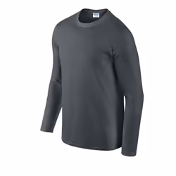 Gildan Unisex Adult Softstyle Plain Long-Sleeved T-Shirt - S, Charcoal