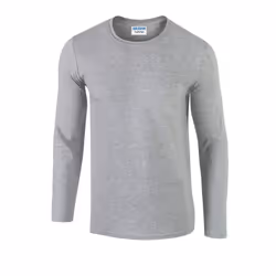Gildan Unisex Adult Softstyle Polycotton Long-Sleeved T-Shirt - S, Sports Grey