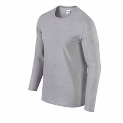 Gildan Unisex Adult Softstyle Polycotton Long-Sleeved T-Shirt - S, Sports Grey