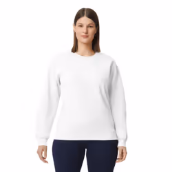 Gildan Mens Midweight Crew Neck Sweatshirt - XXL, White