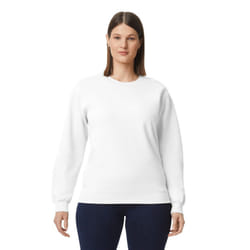 Gildan Mens Midweight Crew Neck Sweatshirt - XXL, White